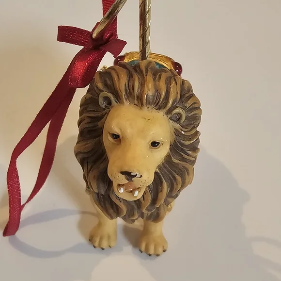 Carousel LION ELEPHANT RABBIT/ HARE Hanging Christman Ornaments 3 pieces - Picture 4 of 10